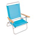 Wave Beach Rio 3-Position Blue Beach Folding Chair SC2601-72PK6